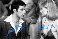A3 Photo Signed Al Pacino Tony Montana Michelle Pfeiffer Elvira Hancock Scarface