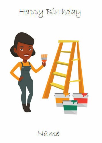 Black female painter decorator - female,