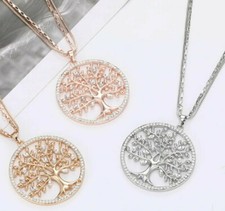 Tree of Life Necklace Crystal