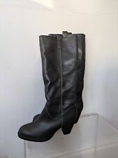 EMU AUSTRALIA Capella Women's Black Leather Pull On Tall Boots W11308 UK 7 New