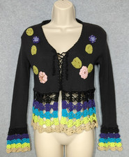 Crochet Ribbed Knit Sweater