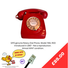 RED GPO Rotary Telephone -