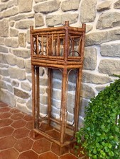 Antique Beautiful French Cane Shabby Chic Plant Stand (RARE) 