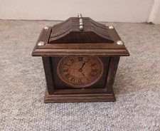 Vintage Wooden 6-Piece Coaster Set – Mantlepiece Clock Themed Home Decor
