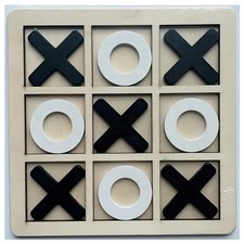 Wooden Noughts & Crosses Game