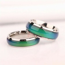Mood Ring Colour Change Rainbow Band Kids Party Gifts Christmas Stocking Filler