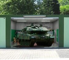 3D Green Tank N283 Garage Door