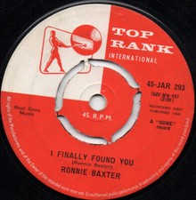 Ronnie Baxter - I Finally Found You (7")