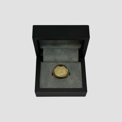 9ct christopher coin ring - st,