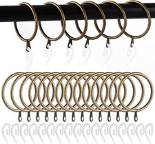 100 Pack Metal Curtain Rings