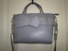 NEARLY NEW RARE TED BAKER JIMSA GREY MEDIUM BAG WITH BOW XBODY STRAP EX COND