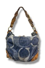 Coach Blue Denim Vintage Y2K Carly SignatureHobo / Shoulder Bag