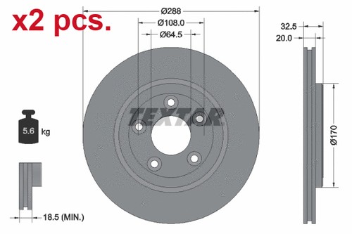 Pcs rear brake - x2,
