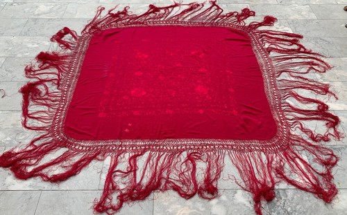 Vintage chinese piano shawl - vintage,