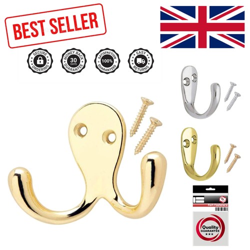 Sleek twin brass plated coat - brass,