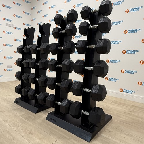 Hex rubber dumbbell set 5kg - dumbbell,