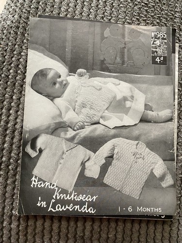 Vintage lavenda knitting - lavenda,