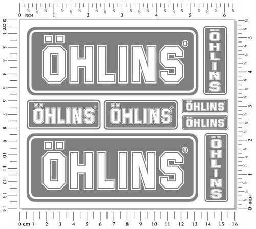 Ohlins fork shock stickers set - fork,