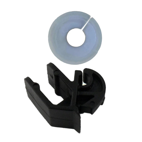 Plastic bonnet stay - bonnet, grommet
