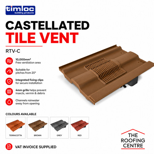 Timloc castellated tile vent - tile,