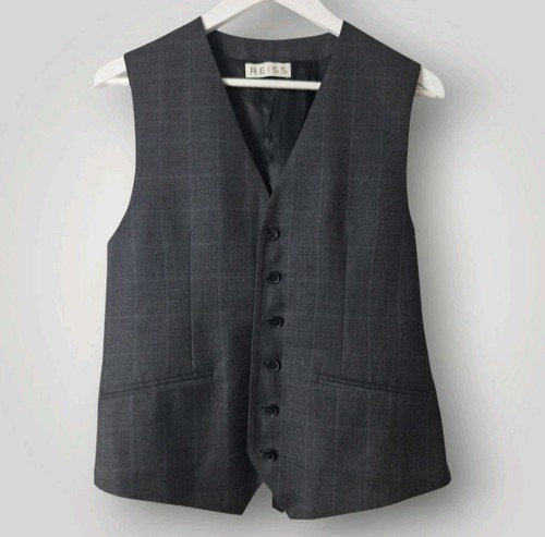 Reiss waistcoat buxton wool - reiss,