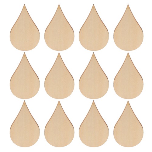 50pcs beige wood teardrop - 50pcs,
