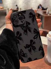 Black Daisy Bow Phone Case