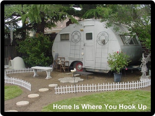 Vintage teardrop trailer home - vintage,