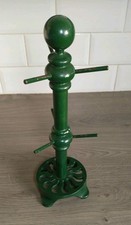 Vintage Robert Welch Mug Tree Stand Dark Green Cast Iron Country Kitchen 