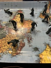 Vintage MPC Ring Hand green Army Men Toy Soldier plastic military figure X 9