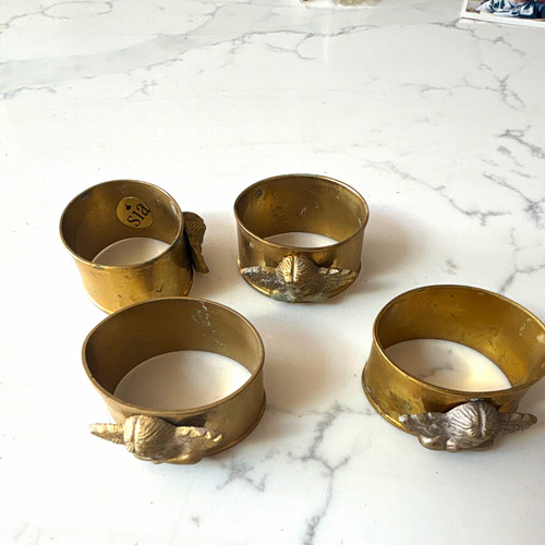 Set vintage brass metal - vintage,