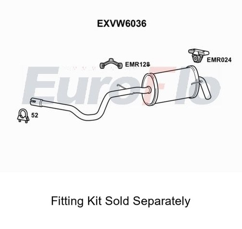 Rear muffler silencer insert - muffler,