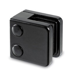 Square glass clamp - square, powder
