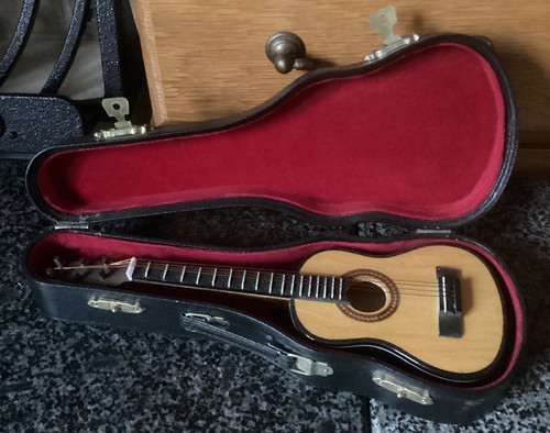Miniature acoustic guitar with - miniature,