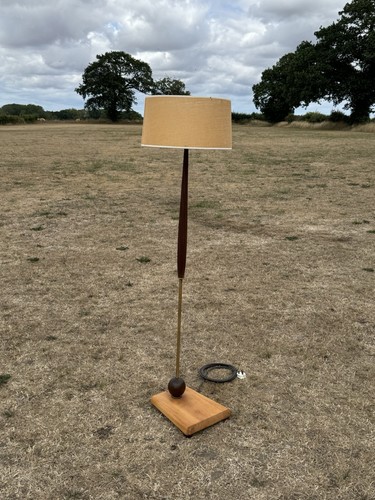 Vintage teak standard lamp - vintage,