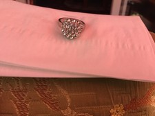 ladies dress ring faux diamond
