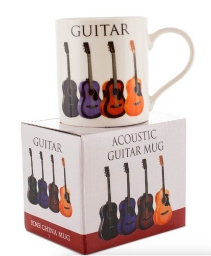 Acoustic guitar fine china mug - acoustic,