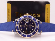 ROLEX SUBMARINER DATE 16803 PURPLE DIAL 18KTGOLD&STEEL YEAR 1986 AUTOMATIC WATCH