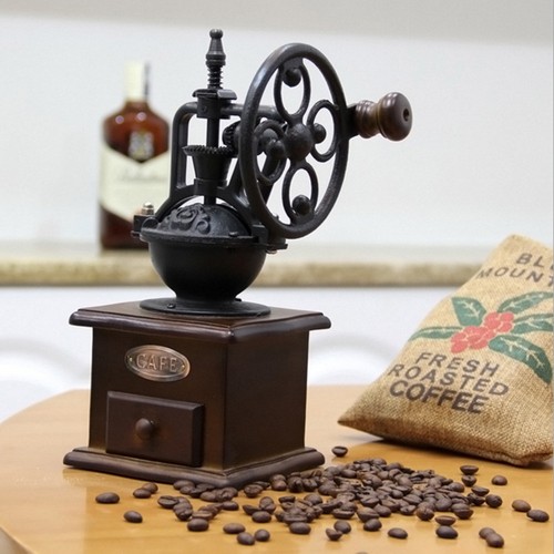 Manual hand grinder wooden - manual,