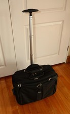 KENSINGTON Contour Black Laptop Cabin Bag Telescopic Handle Wheeled