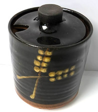 Studio Pottery Marmalade/Preserve Pot/Lid John Harlow Chedzoy Somerset