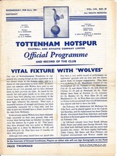 Tottenham v Wolves 1960/1961 -