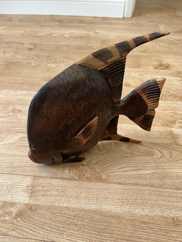 Wooden fish hand carved - hand,