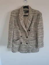 Zara Tweed Blazer Jacket UK S