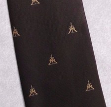 Vintage Brown Tie Mens Necktie