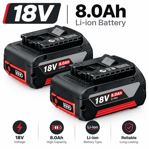 2pack 18v 0ah ion battery - 18v, li-ion