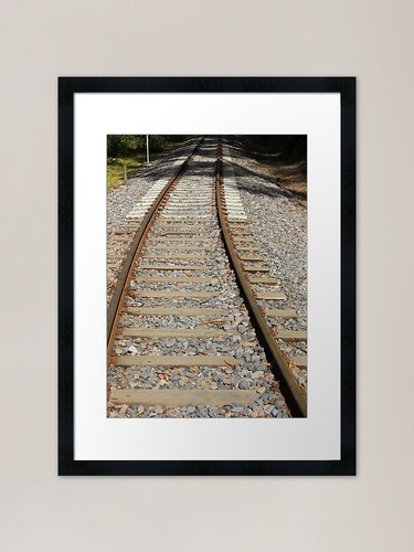 Railway track framed art print - framed,