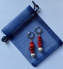 Red coral & freshwater pearl