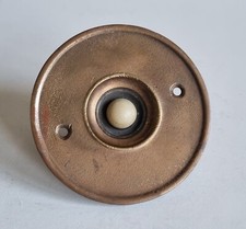 Lovely Door Bell Push Antique Turn Of The Last Century Red Bronze Good Size