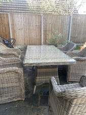 Rattan Woven Wicker Garden Table